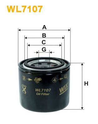 WIX FILTERS wl7107 -  Фильтр масляный двигателя